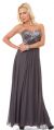 Main image of Strapless Sequins Bust Long Formal Bridesmaid Dress